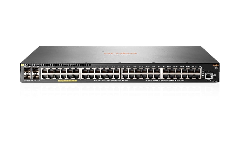 Aruba 2540 48G PoE+ 4SFP+ Managed L2 Gigabit Ethernet (10/100/1000) Power over Ethernet (PoE) 1U Grey (JL357A)