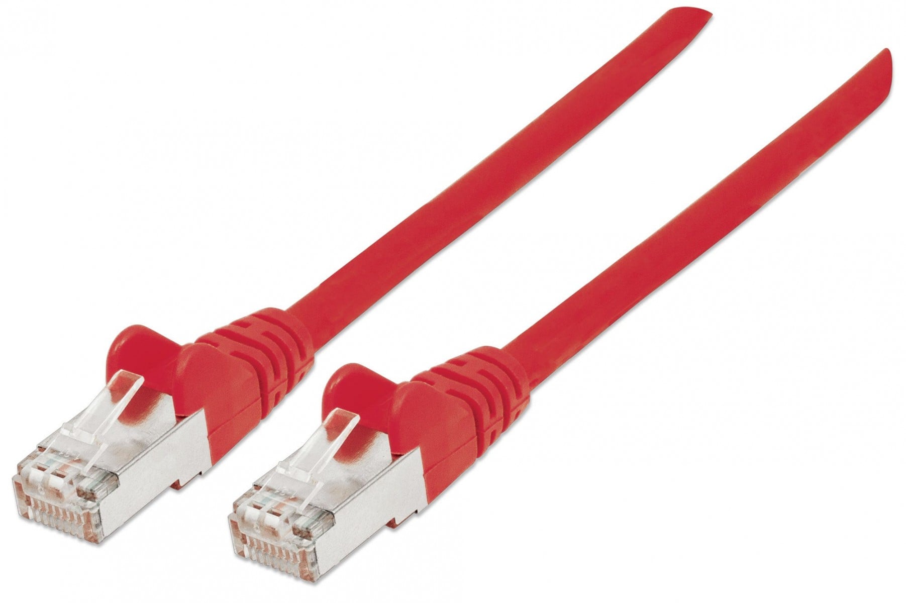 INTELLINET Patchkabel Cat6A CU S/FTP LSOH 0.50m rot