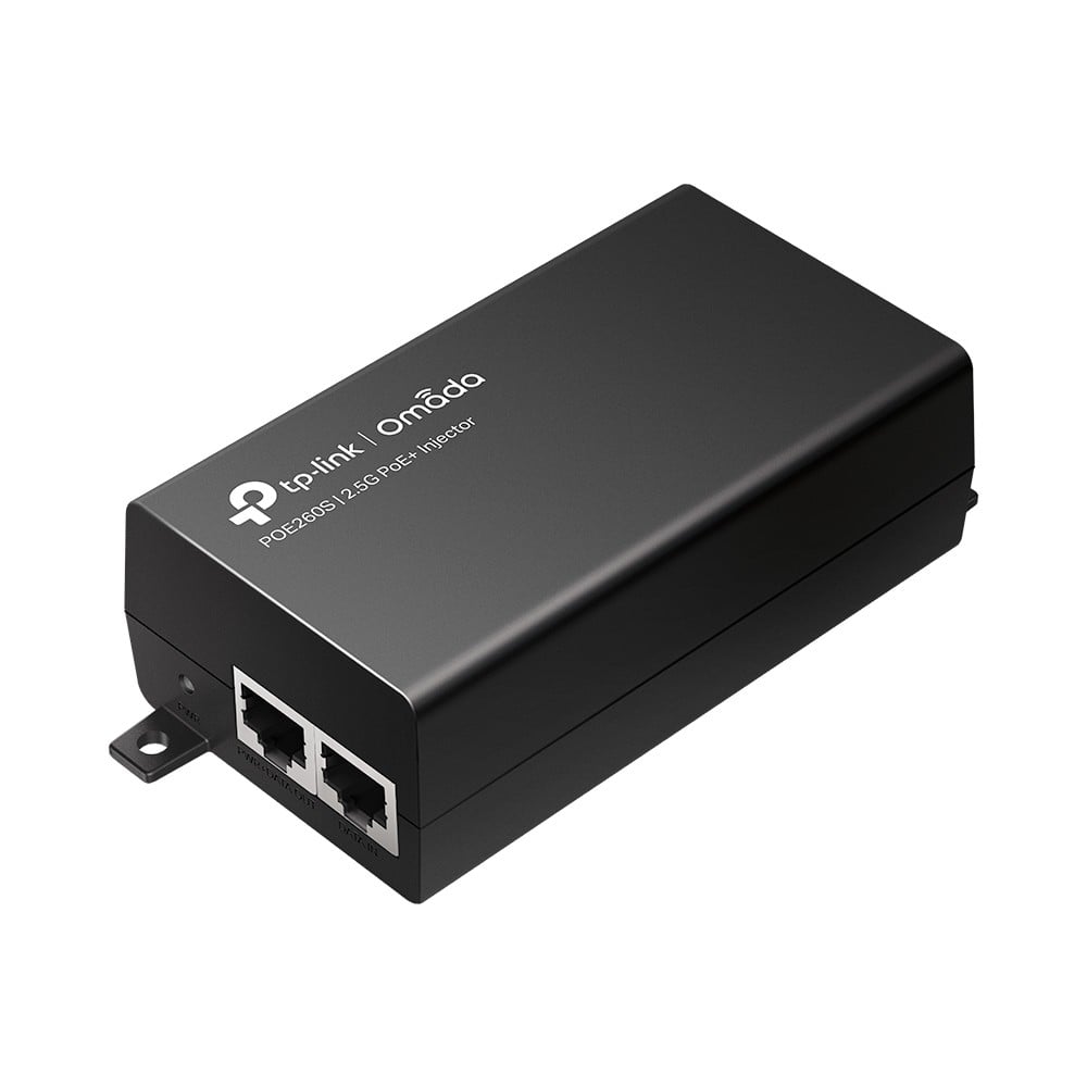 TP-LINK POE260S (TL-POE260S) PoE Injector – 2.5 Gbps – AC Input 100-240 V – 30 Watt – 1 Output Connector
