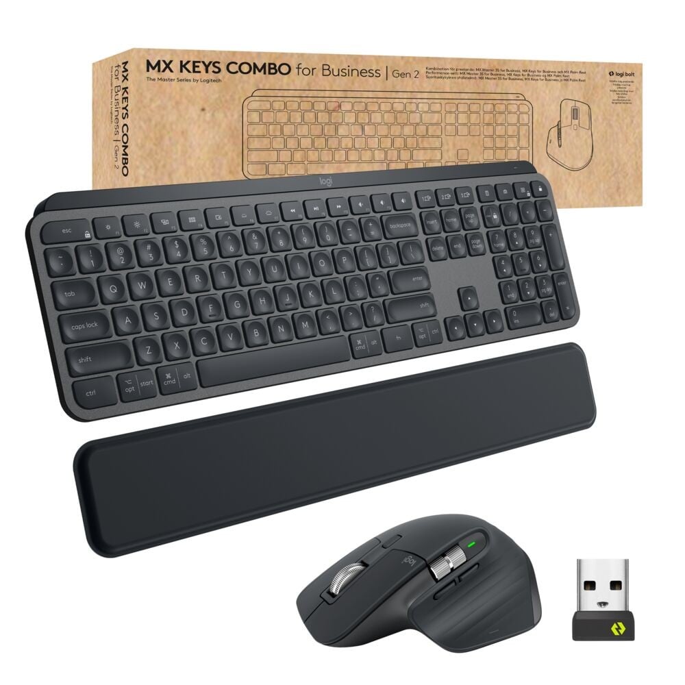 Logitech MX Keys Combo for Business – QWERTY – International USA graphite