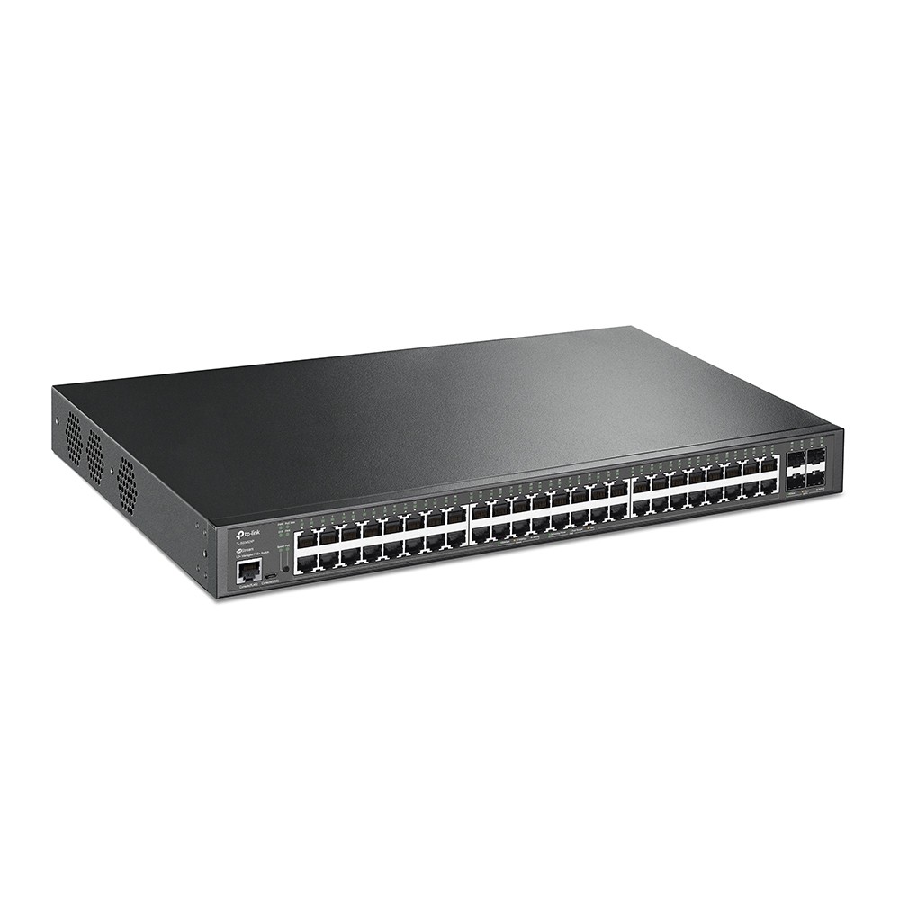 TP-Link TL-SG3452XP JetStream™ 48-Port Gigabit and 4-Port 10GE SFP+ L2+ Managed Switch with 48-Port PoE+