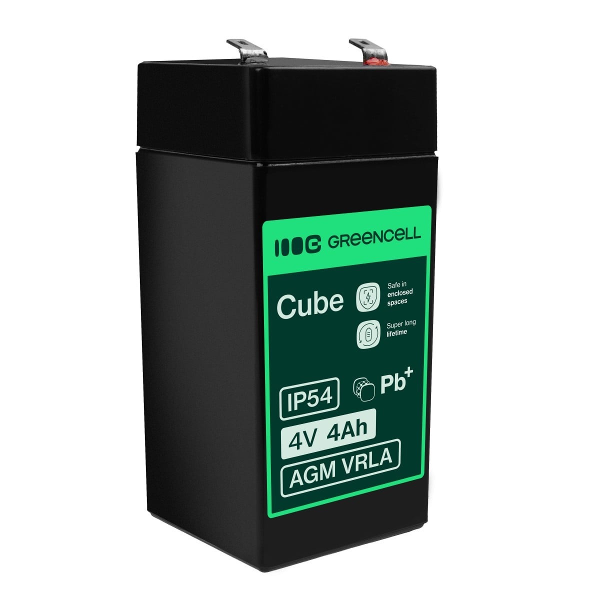 Green Cell AGM VRLA 4V 4Ah maintenance-free battery for the alarm system, cash register, toys