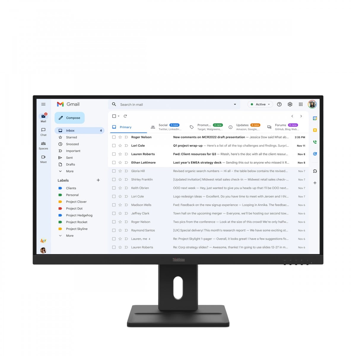 Lenovo ThinkVision E27-40 computer monitor 27″ 1920 x 1080 pixels Full HD LCD Black