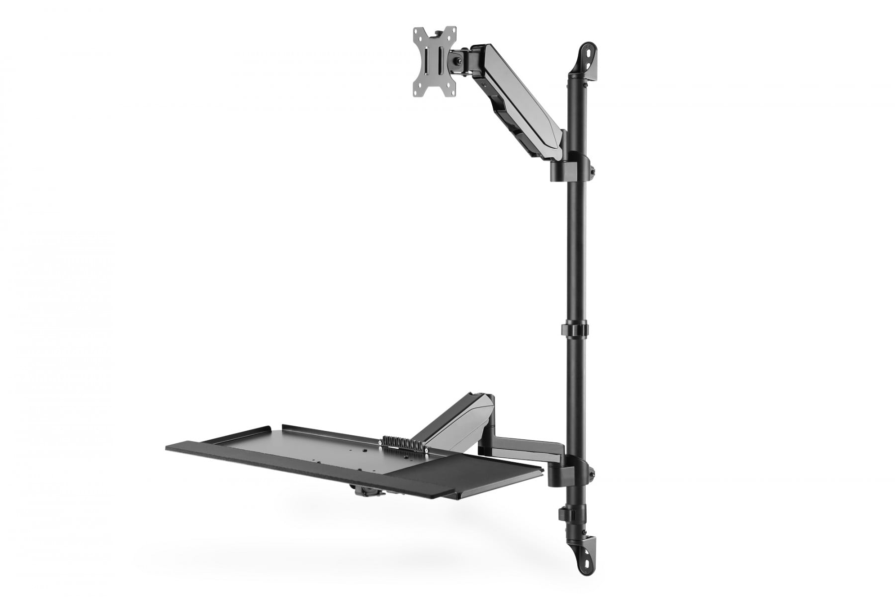 Sit-Stand Workstation wall single mount, black max load capacity: 1-8 kg,max Screen Size: 17″-32″