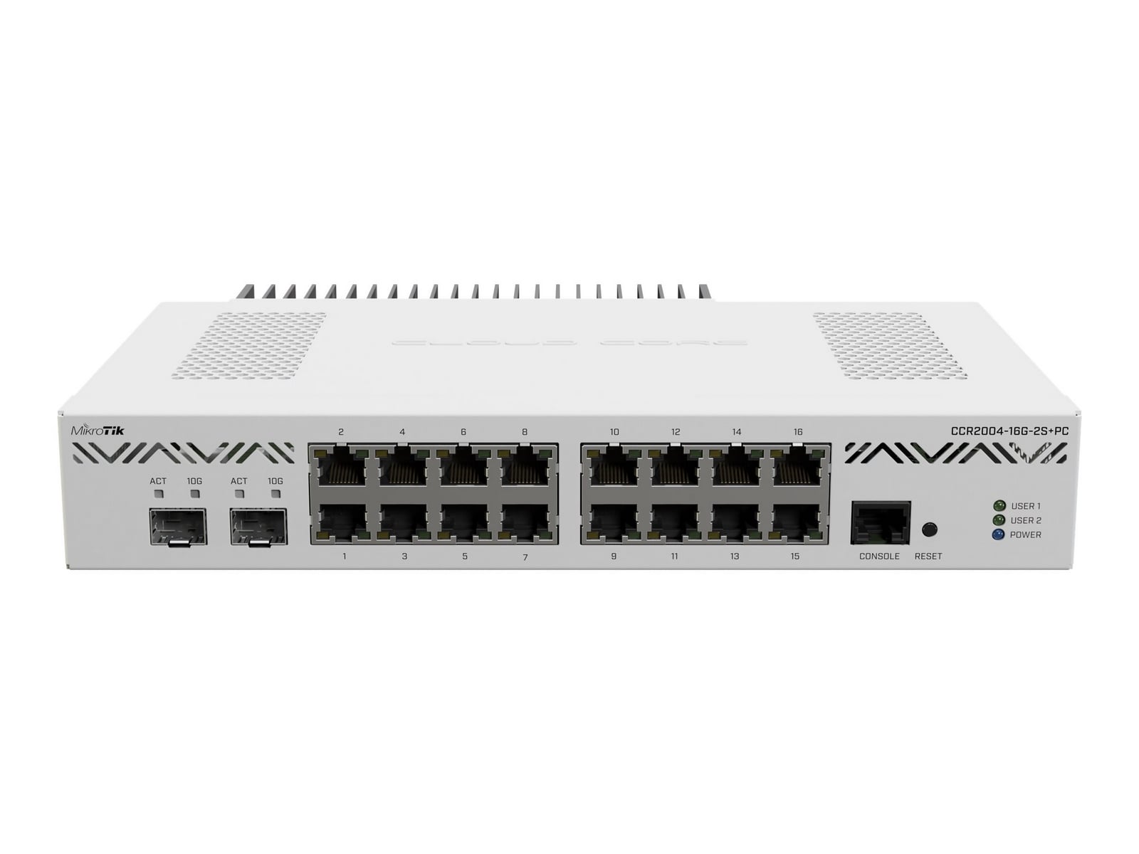 Mikrotik loud Core Router 2004-16G-2S+ with Annapurna Labs Alpine v2 – Router (CCR2004-16G-2S+PC)
