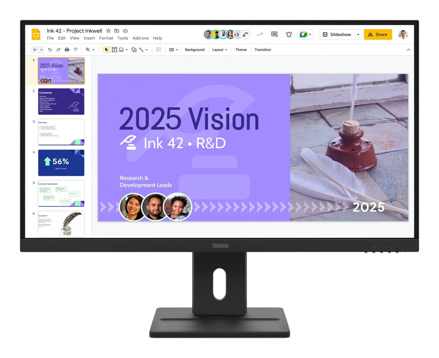 Lenovo ThinkVision E27Q-40 computer monitor 27″ 2560 x 1440 pixels Quad HD LCD Black