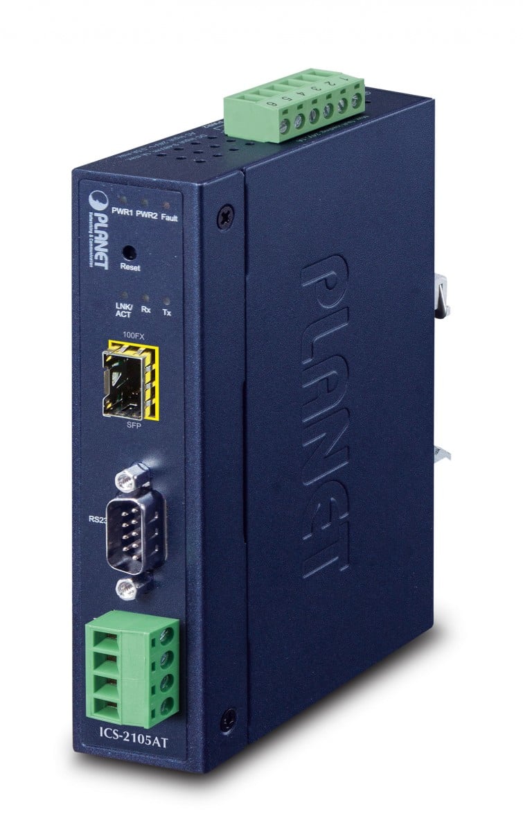 Planet ICS-2105AT Industrial 1-Port Switch Blue 390g 32×87.8x135mm