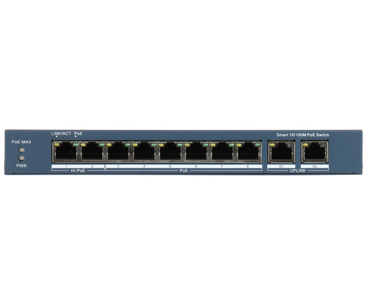 Hikvision DS-3E1310HP-EI(B) network switch Managed Fast Ethernet (10/100) Power over Ethernet (PoE) Gray
