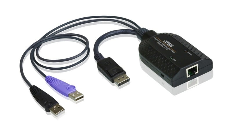 ATEN USB DisplayPort Virtual Media KVM Adapter with Smart Card Support