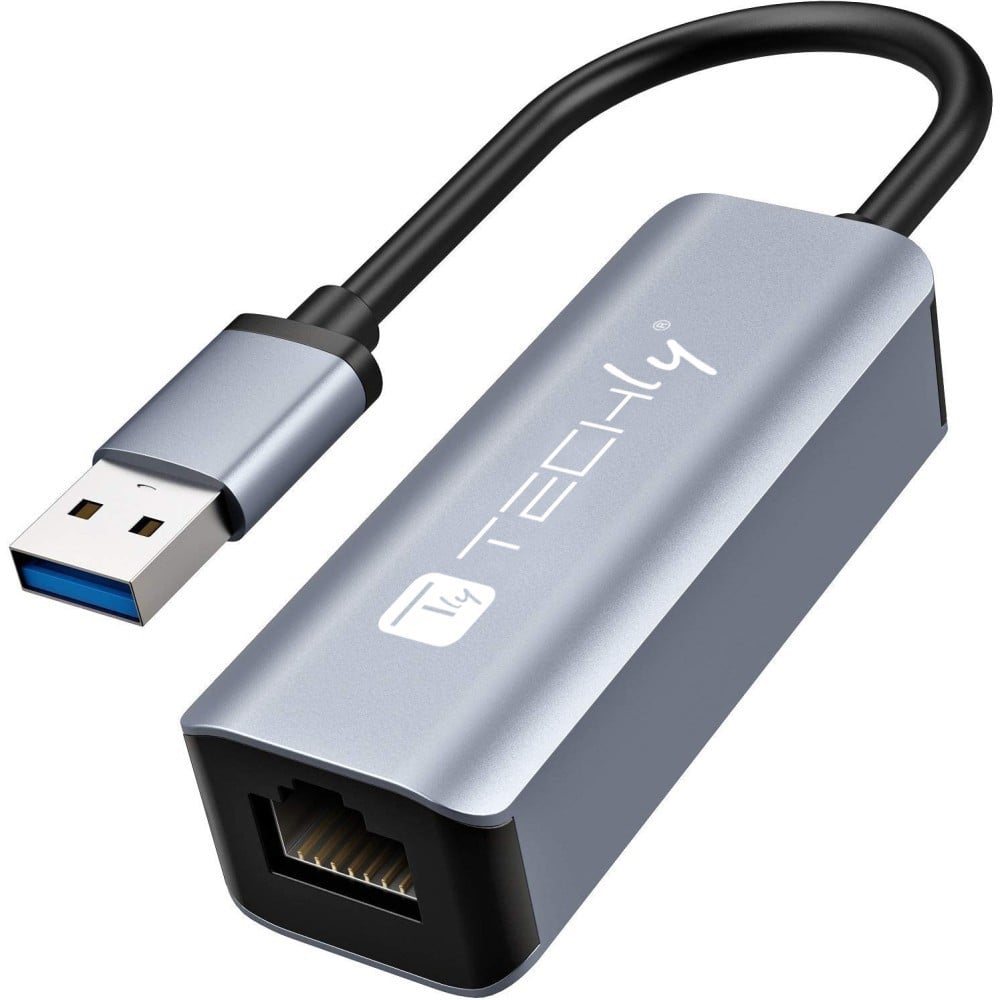 Techly IDATA USB-ETGIGA-AA USB-A 3.0 to RJ45 Gigabit Network Card/Adapter