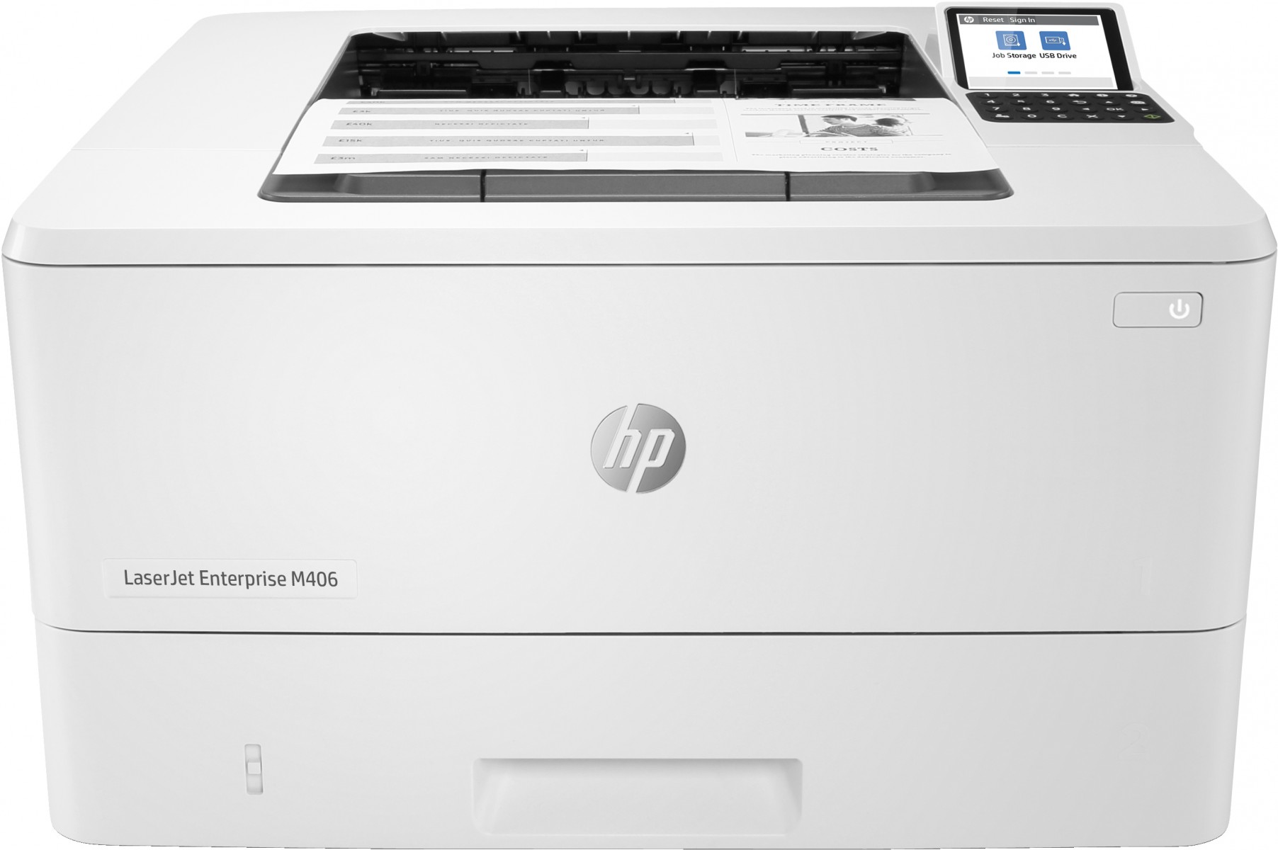 LaserJet Enterprise M406dn – Print – Compact Size; Strong Security; Two-sided printing; Energy Efficient; Front-facing USB printing – Laser – 1200 x 1200 DPI –