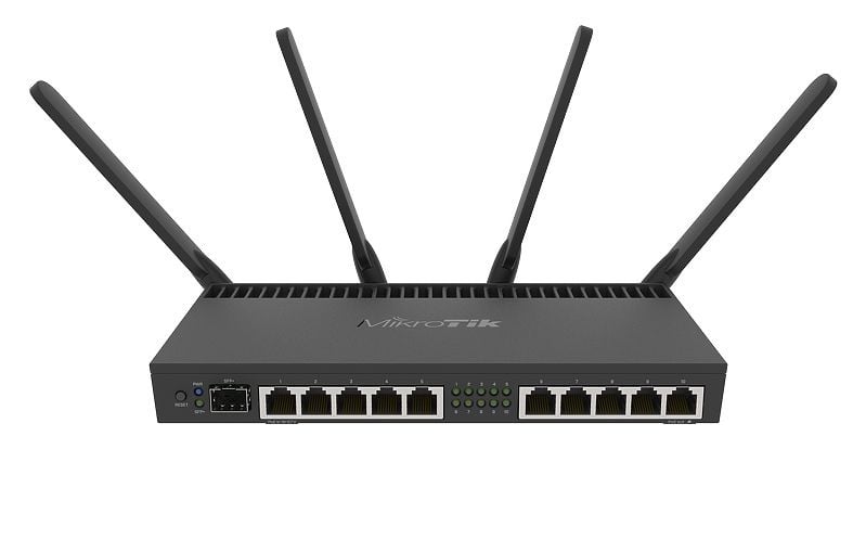 MikroTik RB4011iGS+5HacQ2HnD-IN Wireless Router, Dual-band 2.4/5GHz, 10x Gigabit Ethernet, PoE, RouterOS