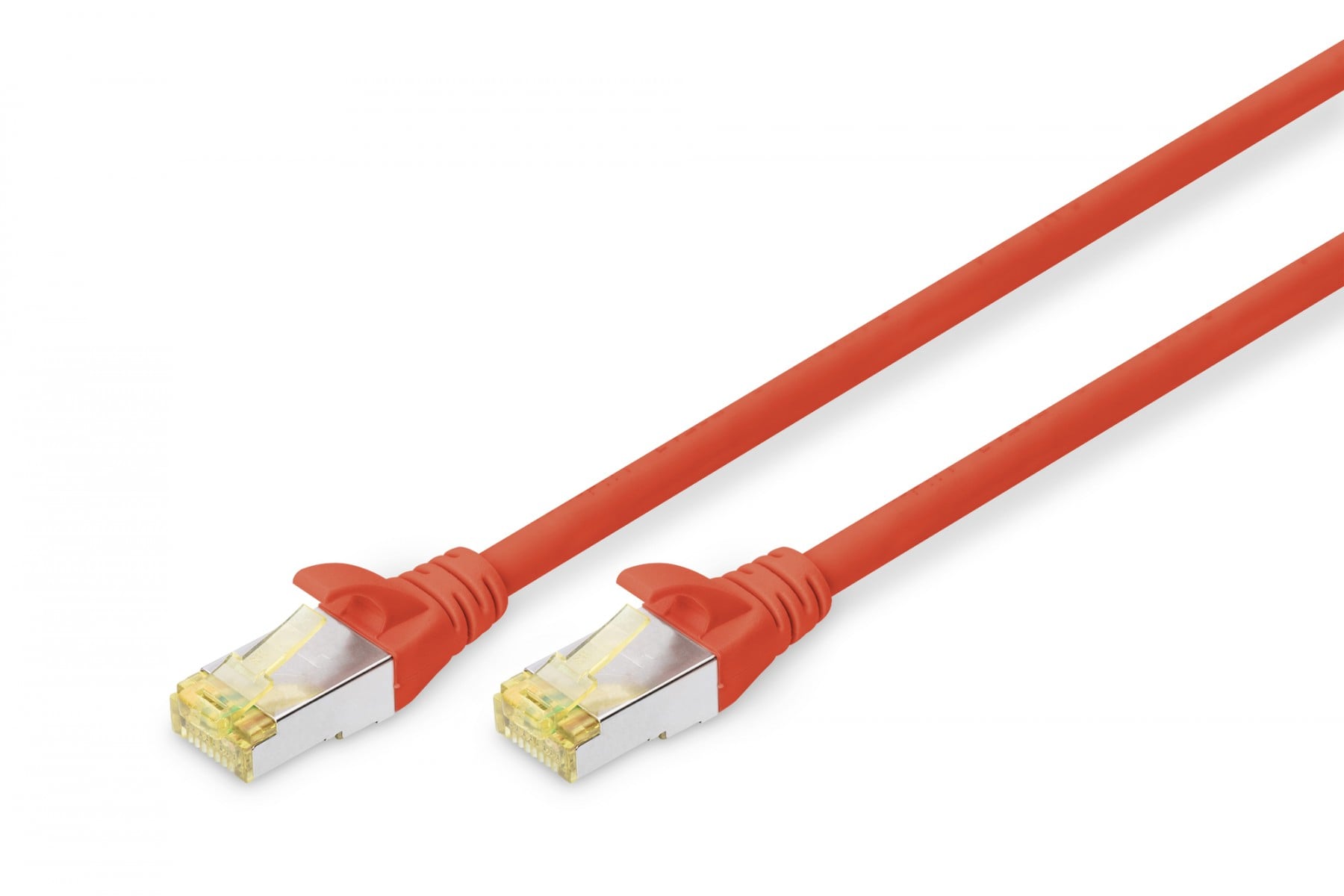CAT 6A S-FTP patch cord, Cu, LSZH AWG 26/7, length 0.25 m, color red