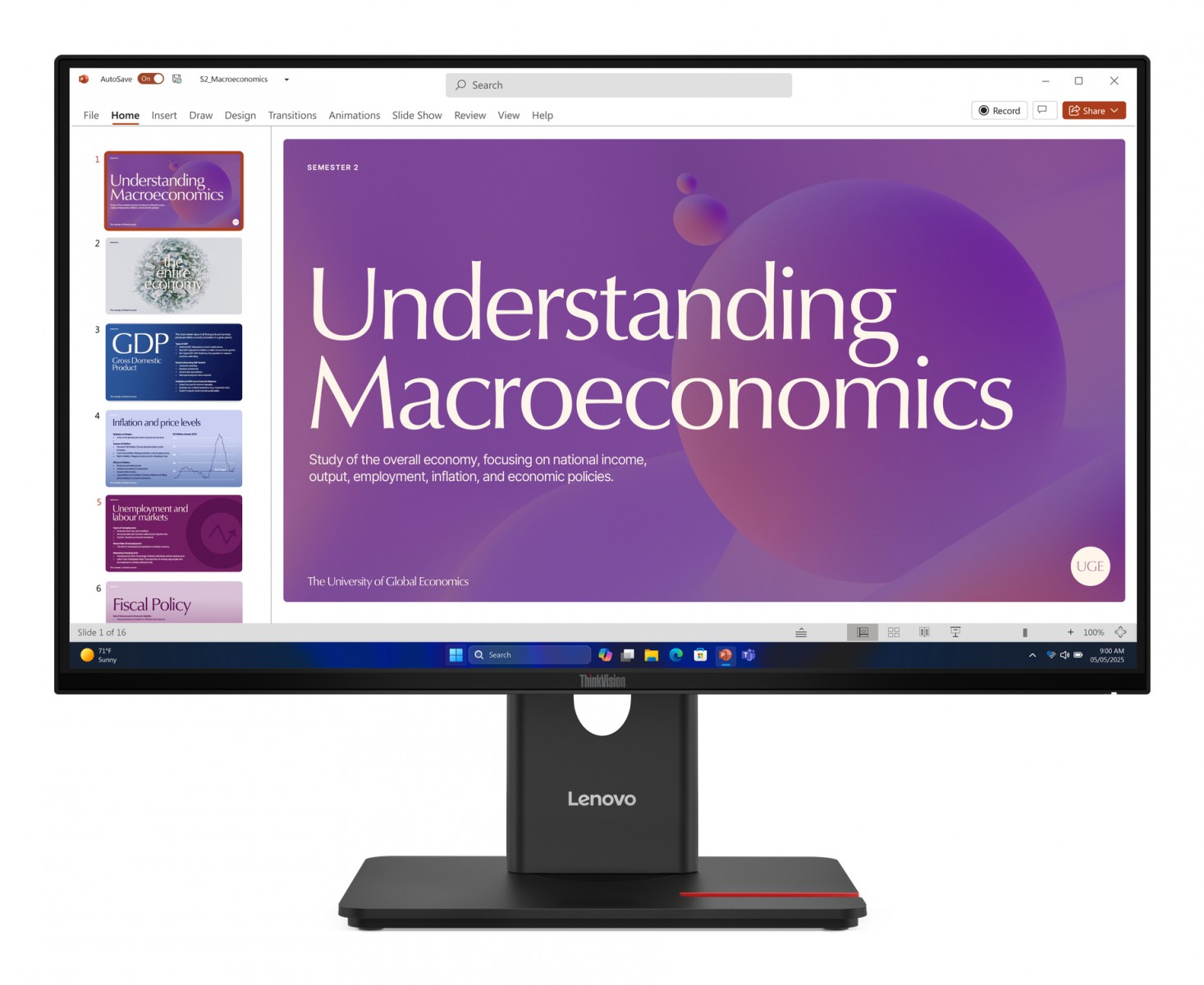 Lenovo ThinkVision T24D-40 computer monitor 23.8″ 1920 x 1080 pixels Full HD LCD Black
