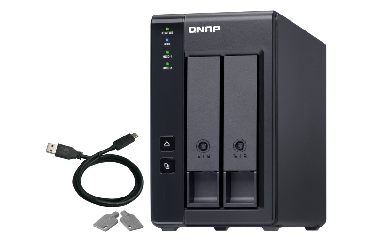 QNAP TR-002 storage drive enclosure HDD/SSD enclosure Black 2.5/3.5″