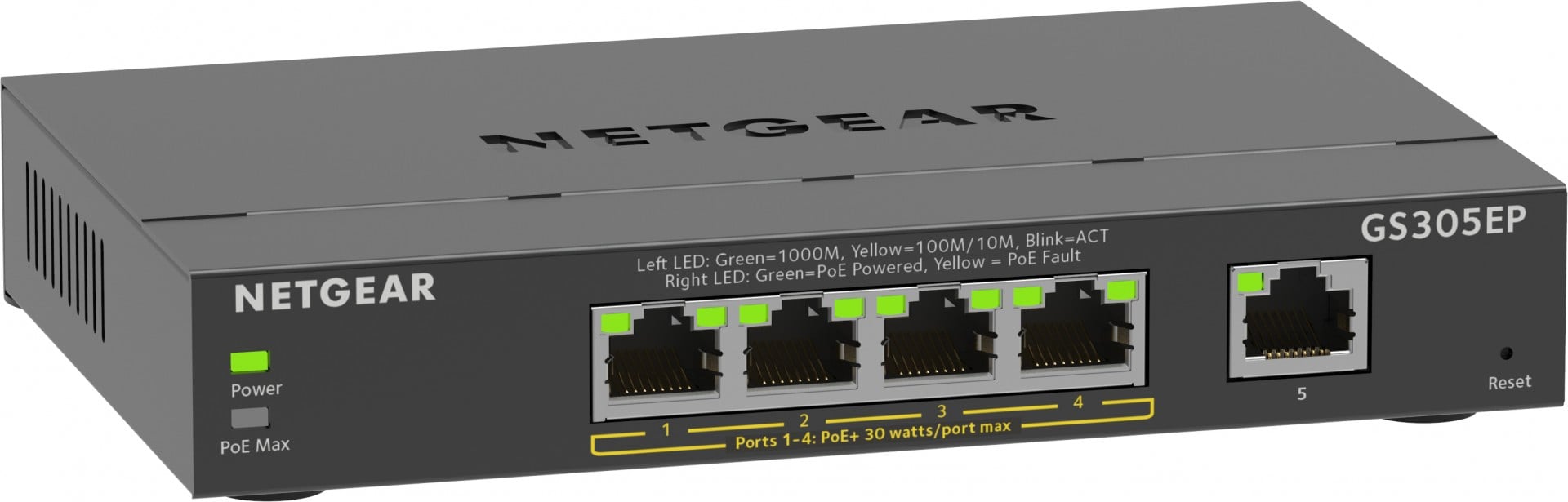 NETGEAR GS305EP-100PES 5PT GE PLUS SWITCH W/ POE+