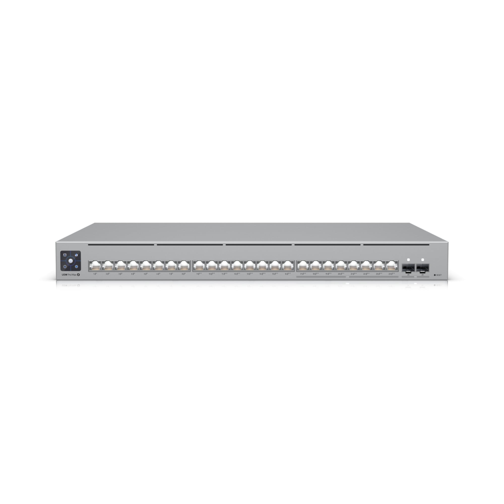 Ubiquiti USW-Pro-Max-24-PoE UniFi 24 port multi-gigabit PoE++ switch, with layer3 features and etherlighting