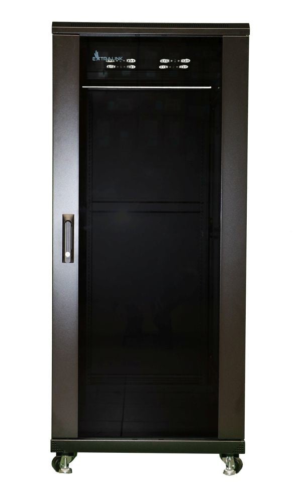 Extralink 27U 600×1000 Black | Rackmount cabinet | standing