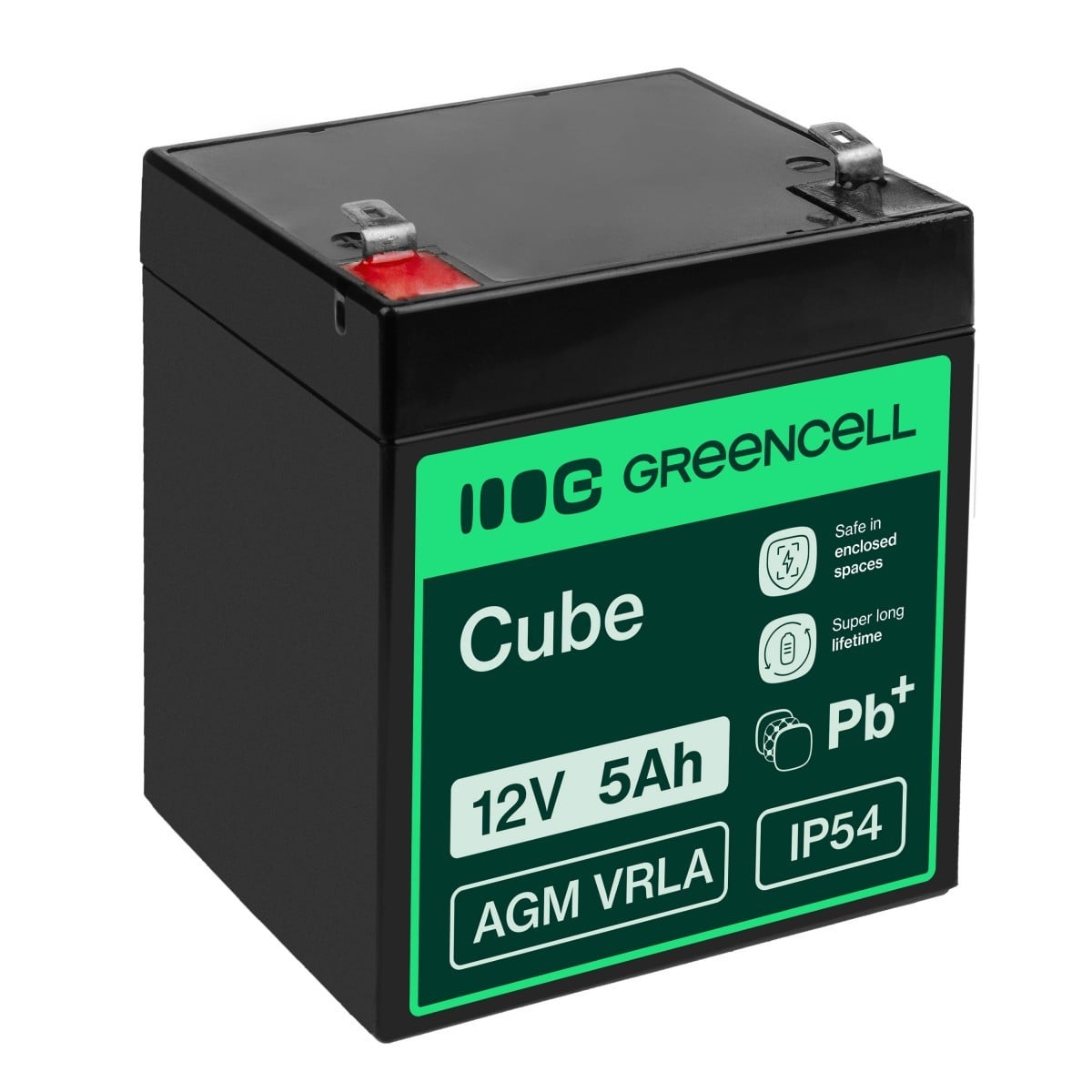 Green Cell AGM VRLA 12V 65Ah maintenance-free battery for camper, photovoltaics, solar panels, boats