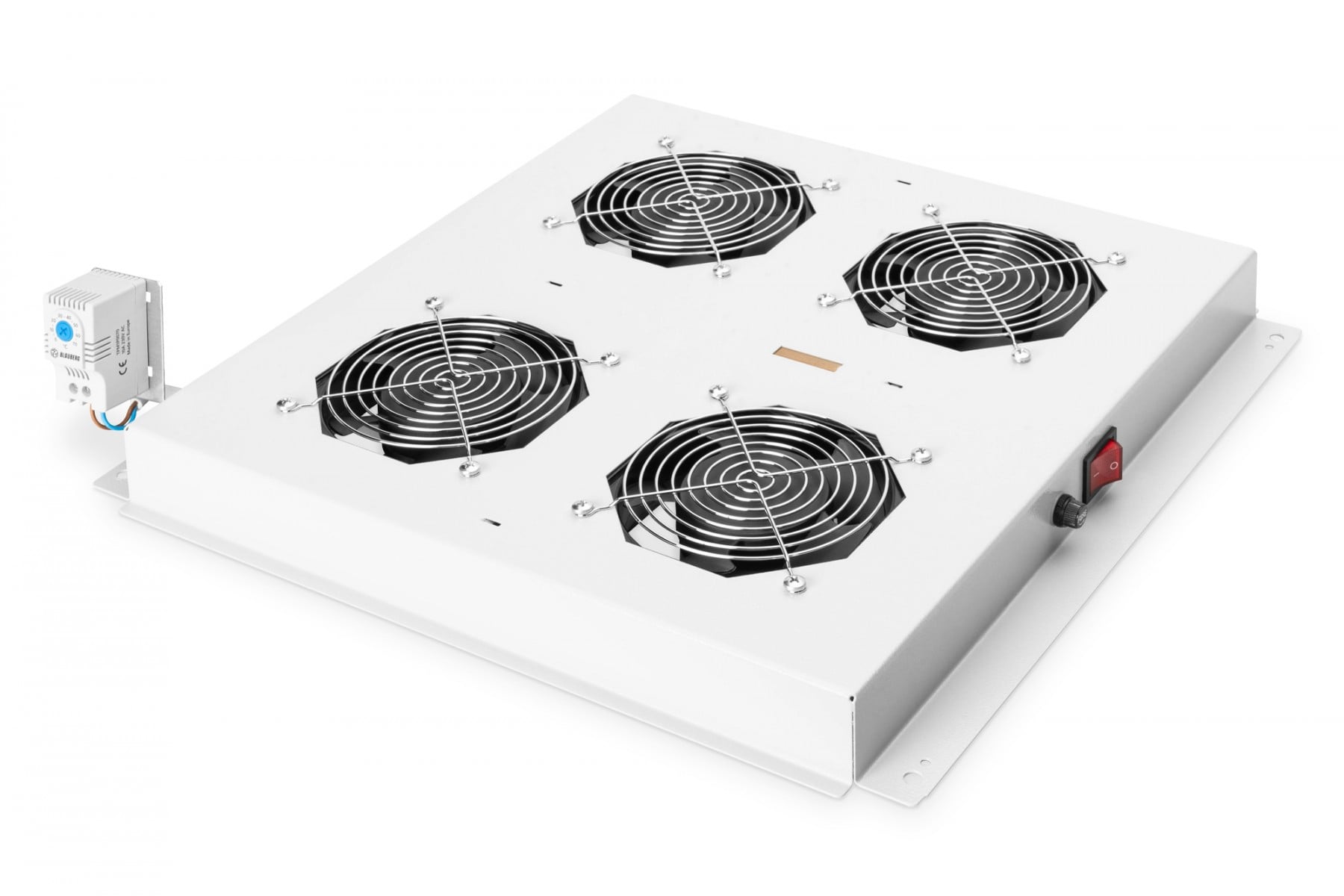 Roof ventilation unit, 4 fans, grey for network cabinets Unique, Varioflex-N, Dynamic
