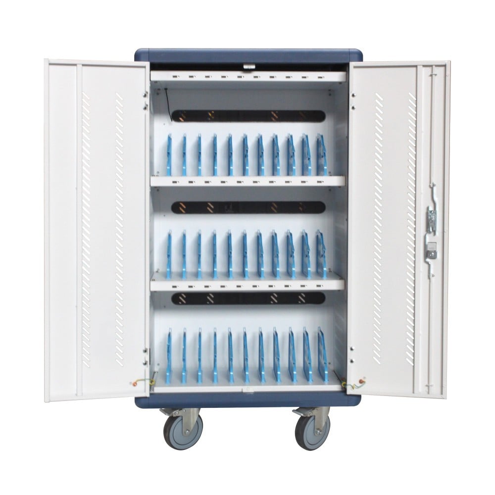 Techly I-CABINET-30DUTY Charging cabinet for 30 tablets 30 USB ports 5V 30 AC sockets