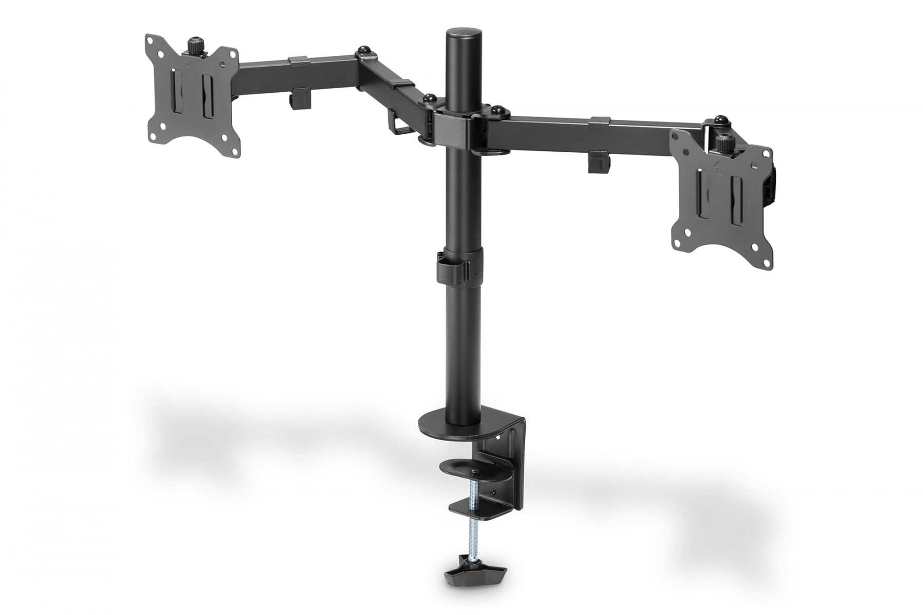 Dual Monitor Clamp Mount 15-32″, 2x 8 kg (max.), black