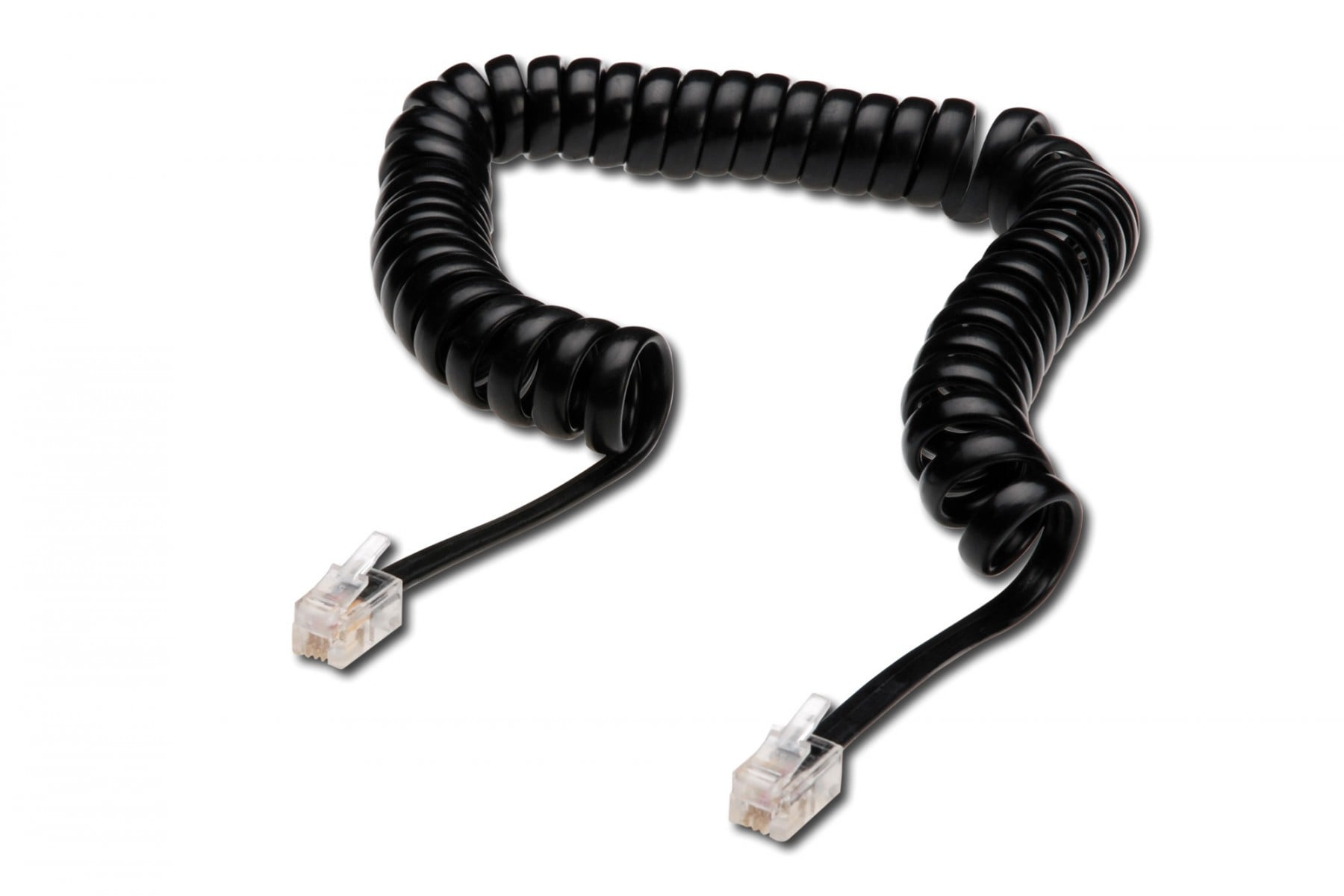 UAE connection cable, RJ10 M/M, 4.0m, CU, 4x7x0,12mm, flat, helic, bl