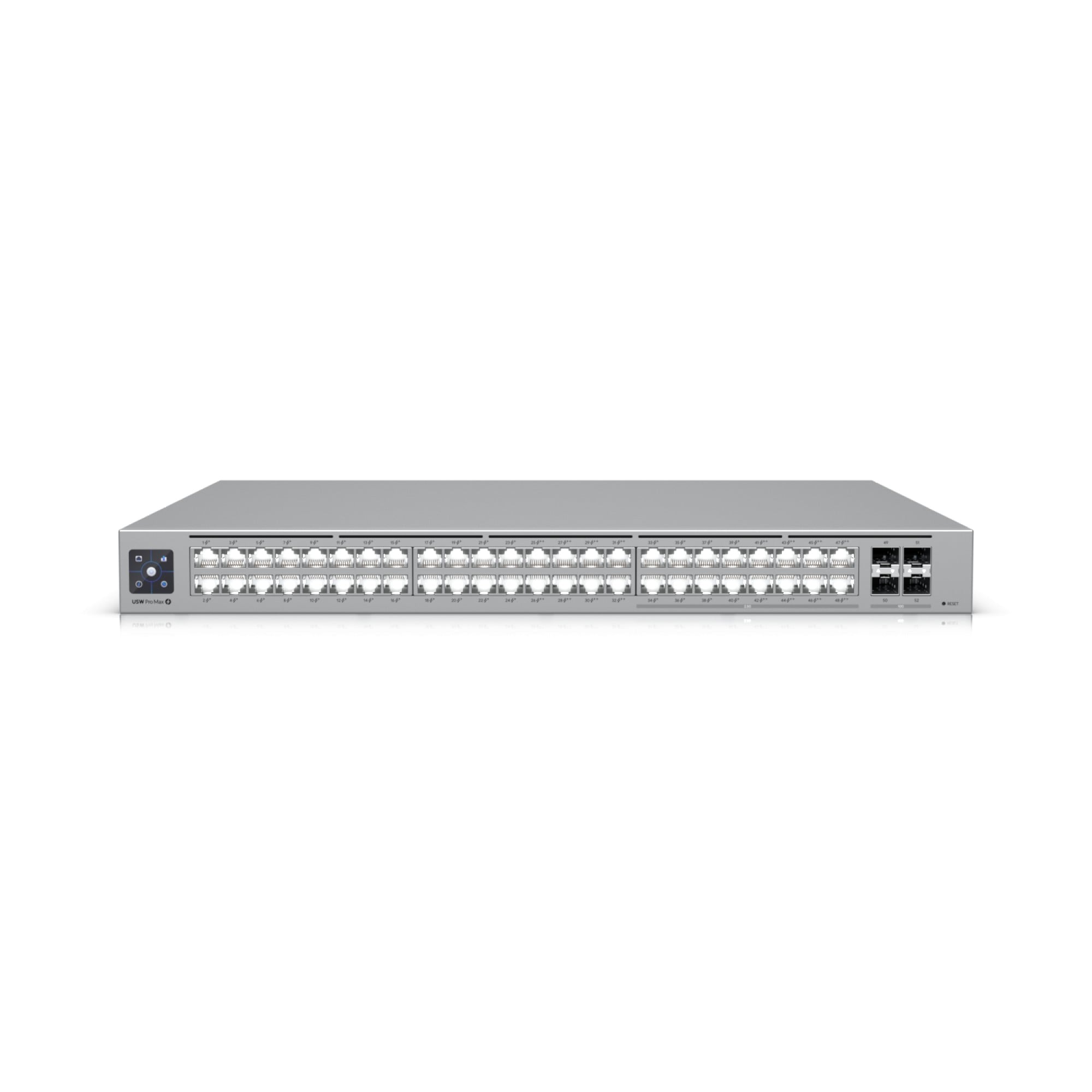 Ubiquiti USW-Pro-Max-48-PoE UniFi 48 port multi-gigabit PoE++ switch, with layer3 features and etherlighting