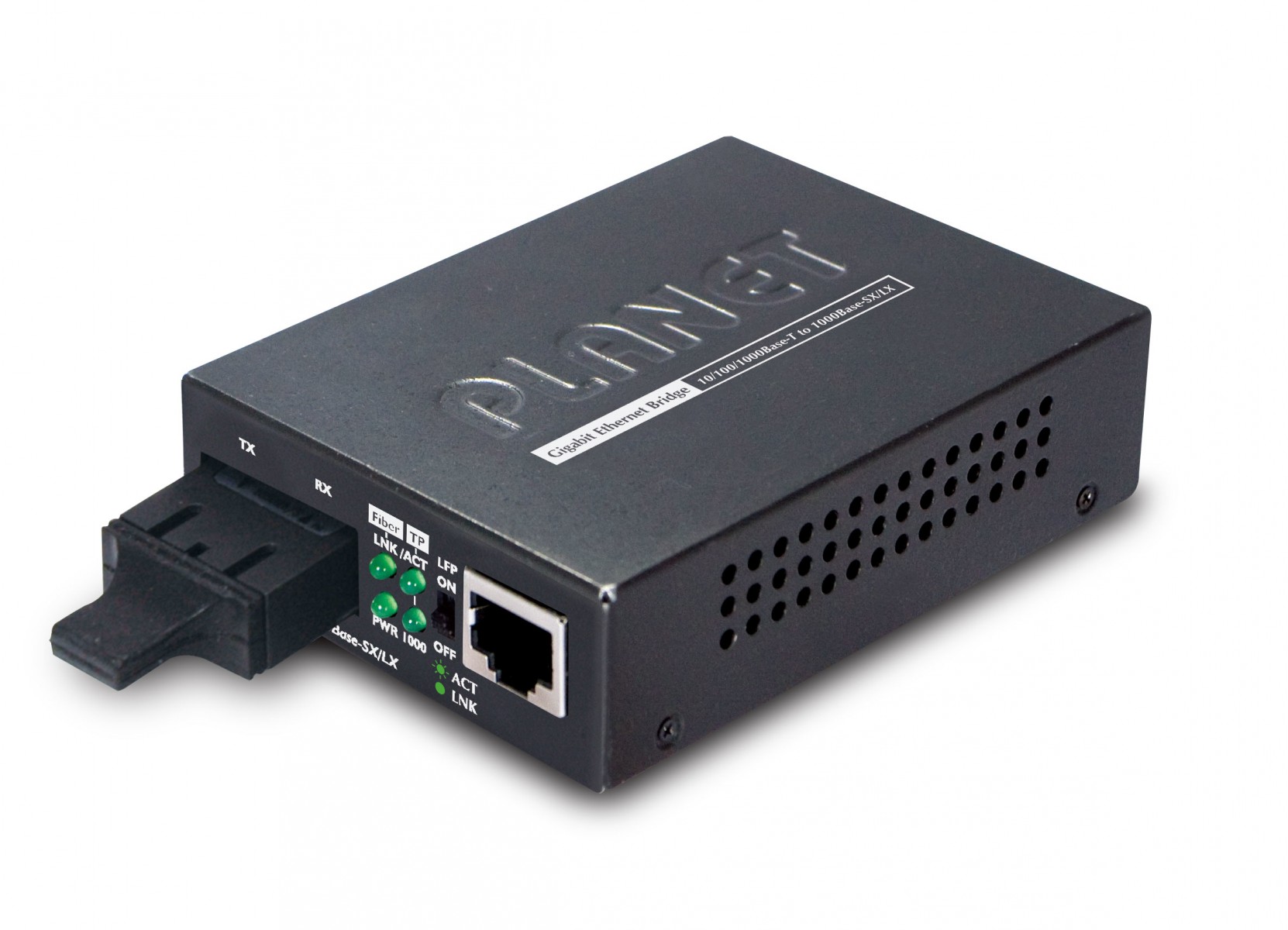 Planet GT-802S 10/100/1000Base-T to 1000Base-LX Gigabit Converter (SC Single Mode, 20km)