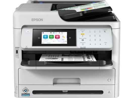 Epson WorkForce Pro WF-M5899DWF – all in one printing device – print, scan, copy, fax 1200 x 2400 DPI A4 DUPLEX DADF 25ppm Wi-Fi AirPrint