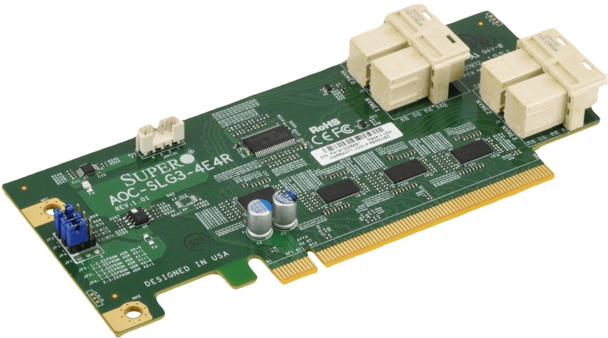 Supermicro AOC-SLG3-4E4R interface cards/adapter Internal SAS