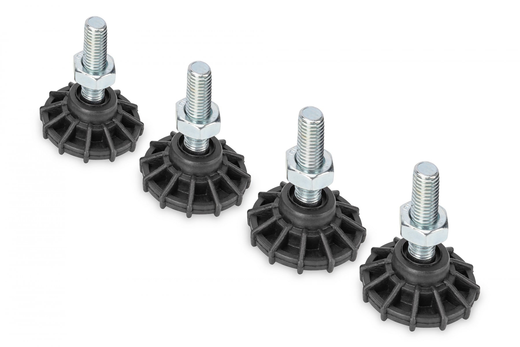 Levelling feet for network- and server cabinets adjustable height, 4 pieces