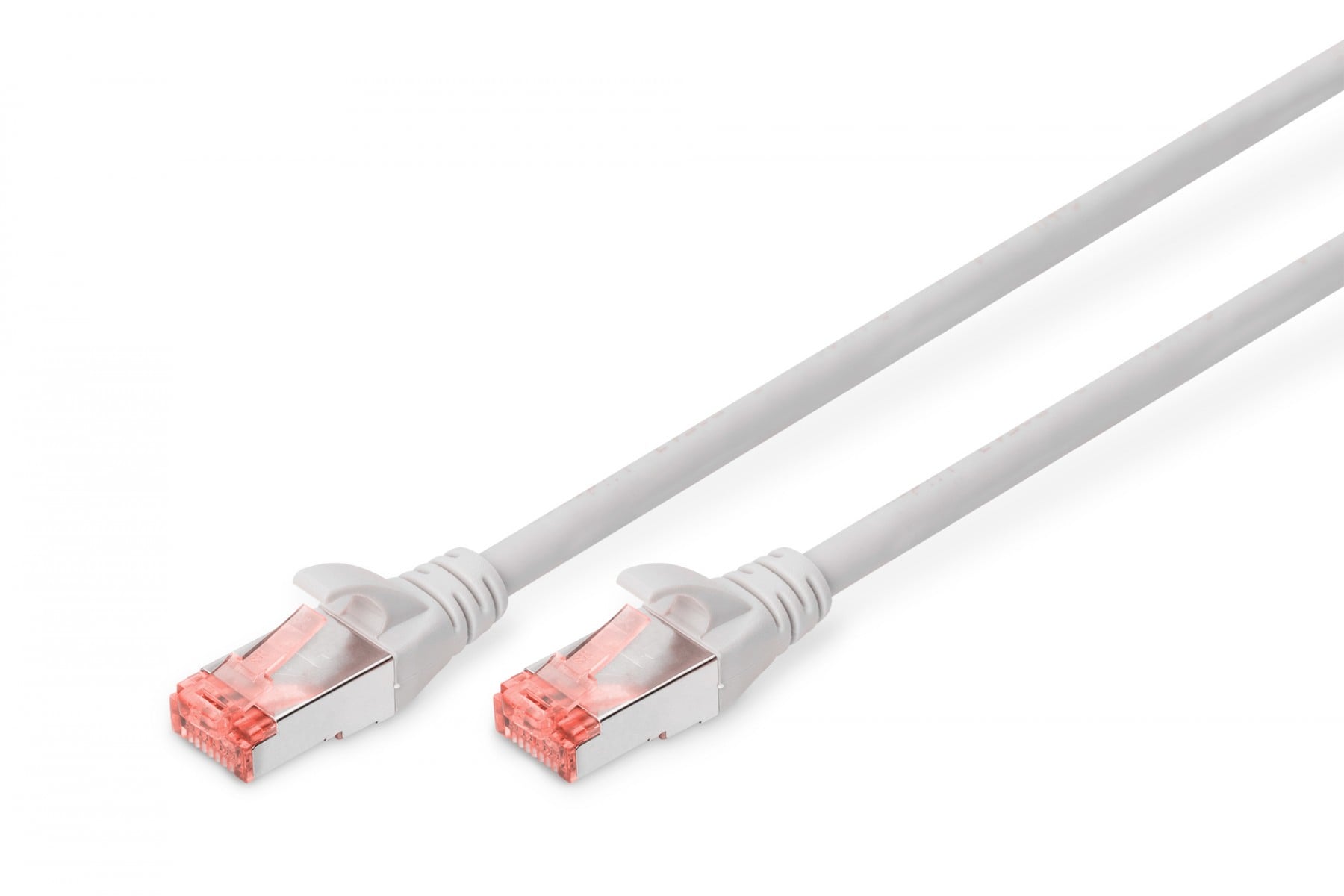 CAT 6 S-FTP patch cord, Cu, LSZH AWG 27/7, length 10 m, color grey