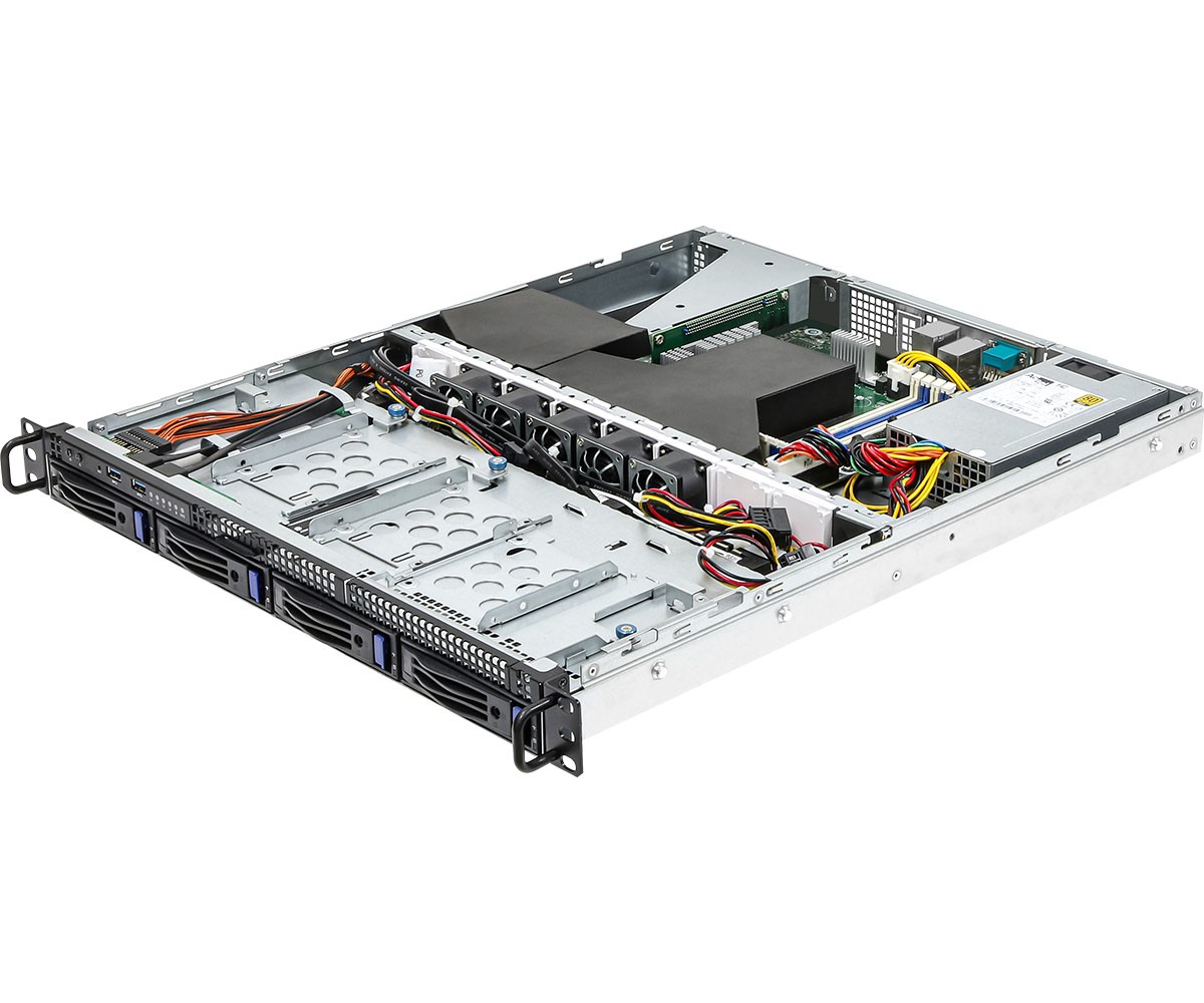ASRock 1U4LW-X570, Rack 1U, UP, AMD Ryzen, 4xLFF, 2xGbE, Fixed PSU, IPMI