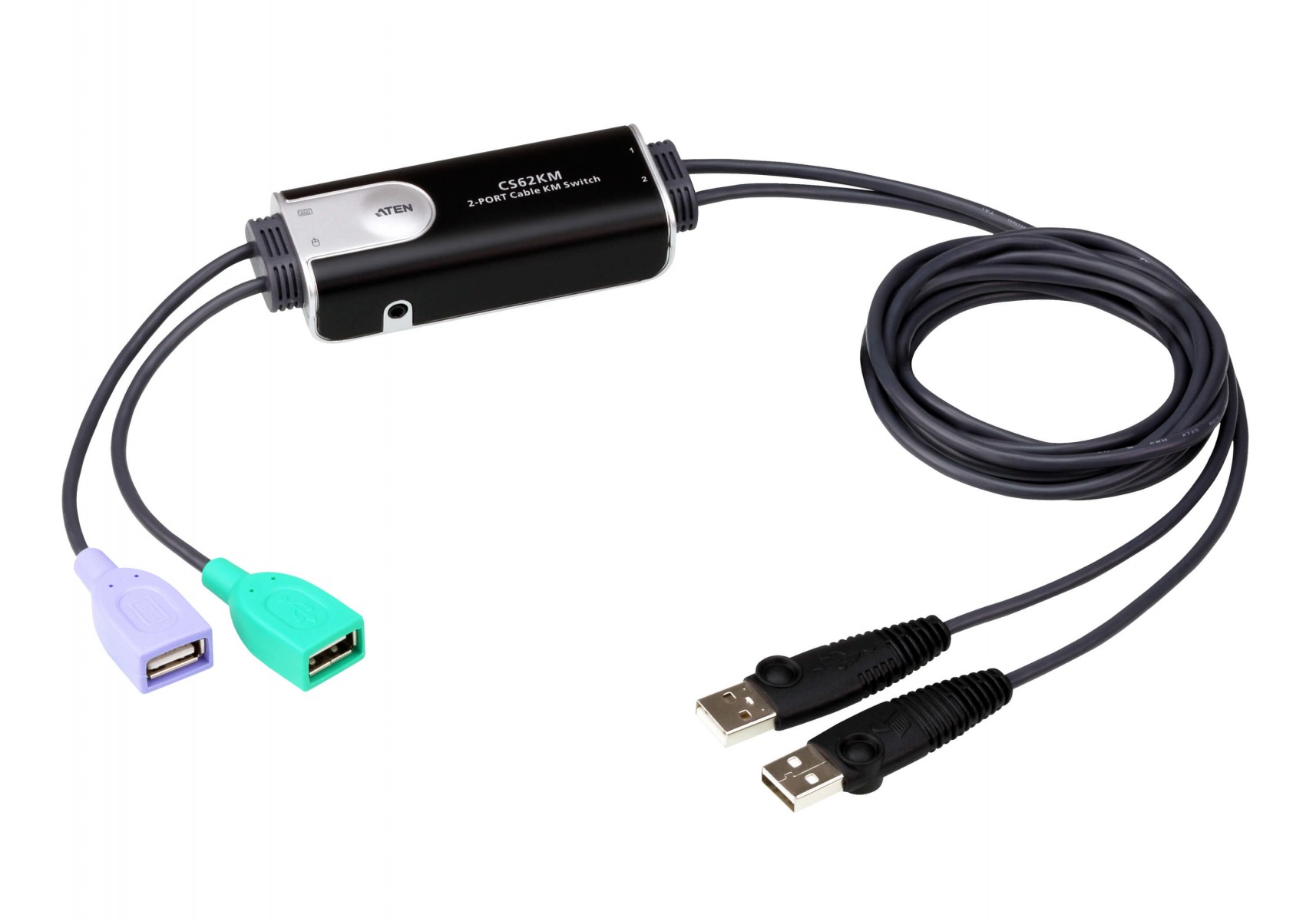 2-Port USB Boundless Cable KM Switch