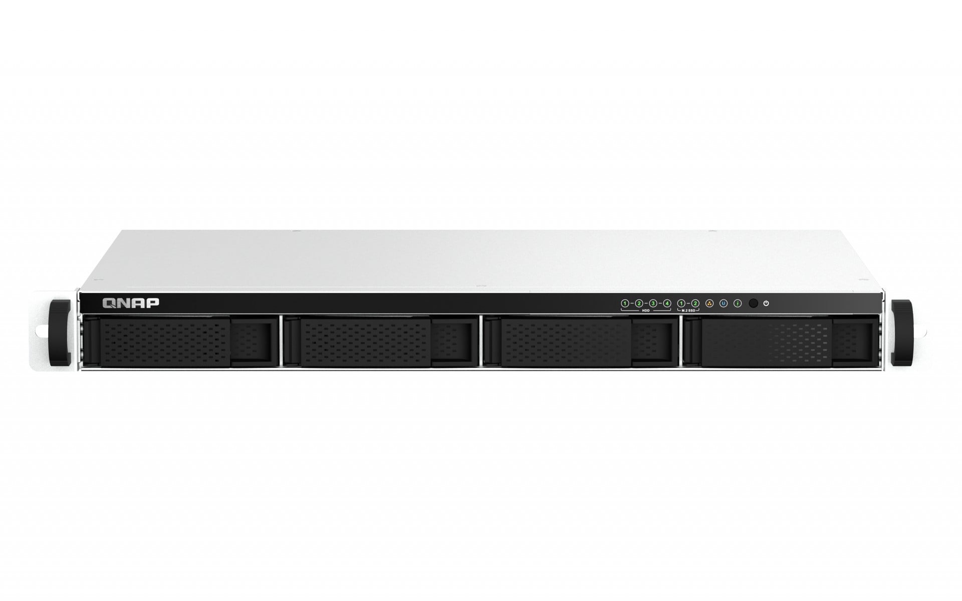 QNAP TS-464eU-8G NAS Rack (1 U), 4 disk bays, Intel Celeron N5105/N5095 4-core/4-thread processor