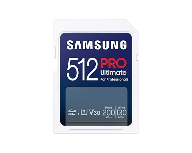 SAMSUNG SD PRO Ultimate 512GB SD Memory Card incl. USB card reader UHS-I U3 Full HD & 4K UHD 200 MB/s Read 130 MB/s Write