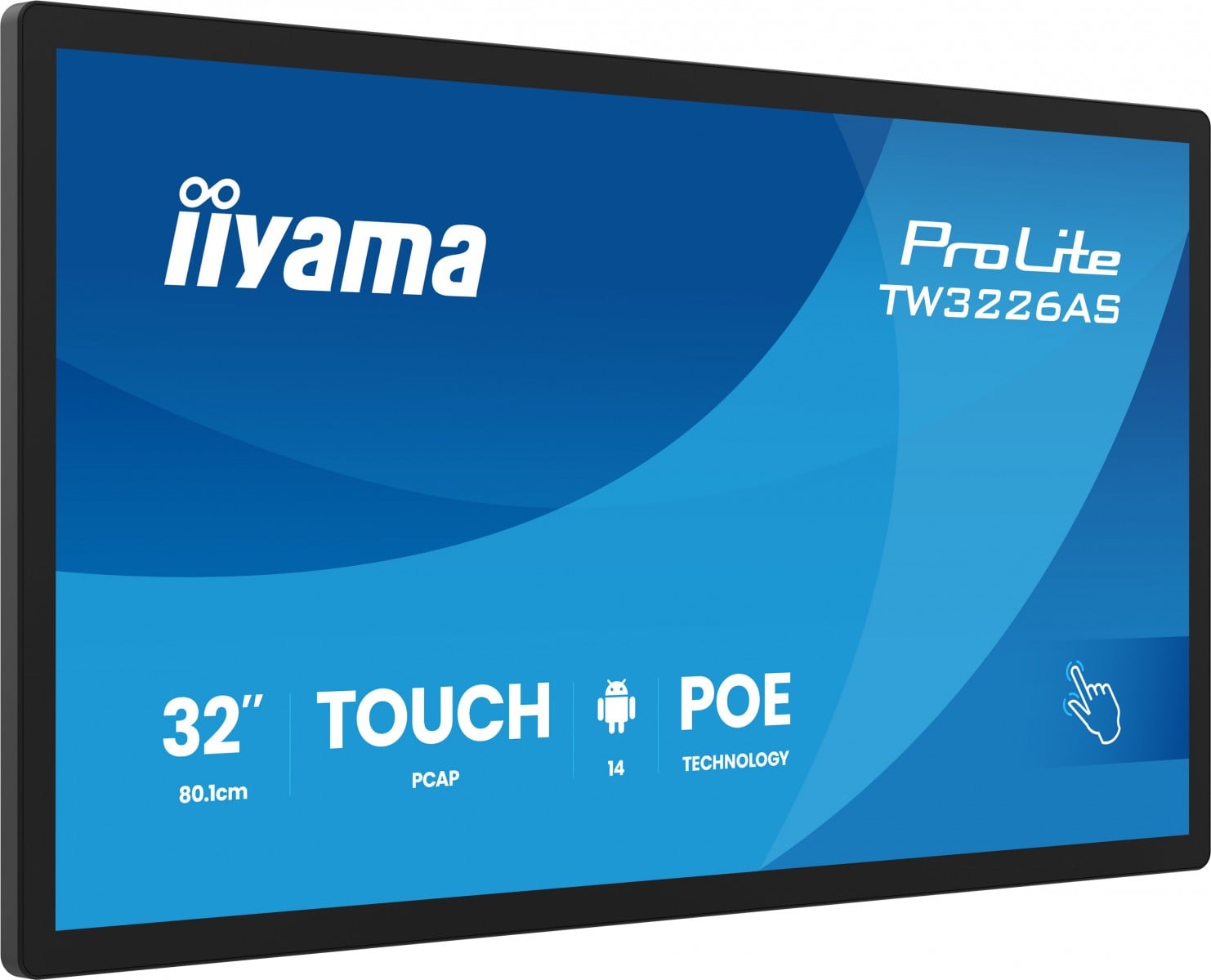 iiyama TW3226AS-B3P 32inch Panel-PC with Android 14+GMS SOC Octo-core RK3576 4GB Storage 32GB PCAP 10-Points Touch 1920×1080 VA