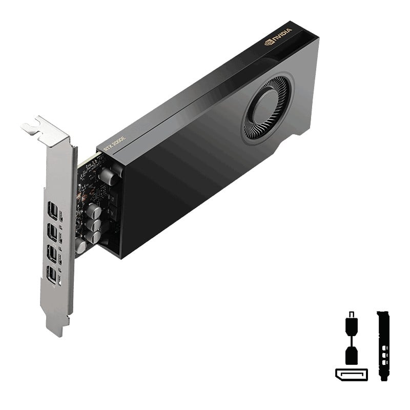PNY VCNRTX2000EADA-SB NVIDIA RTX 2000E Ada 16GB GDDR6 Low Profile OEM Version Graphics Card