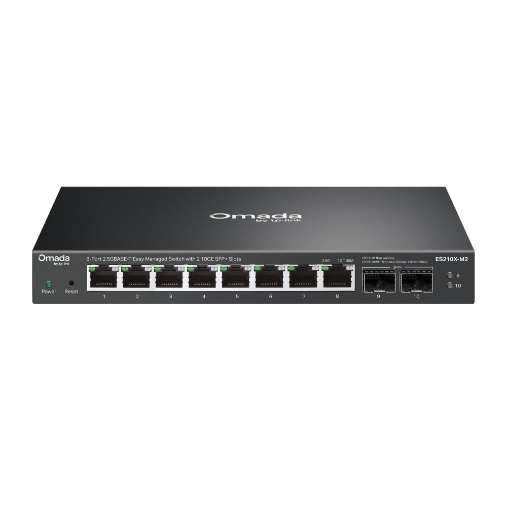 TP-Link ES210X-M2 network switch Managed 2.5G Ethernet (100/1000/2500) Desktop/Wall-Mounting Black