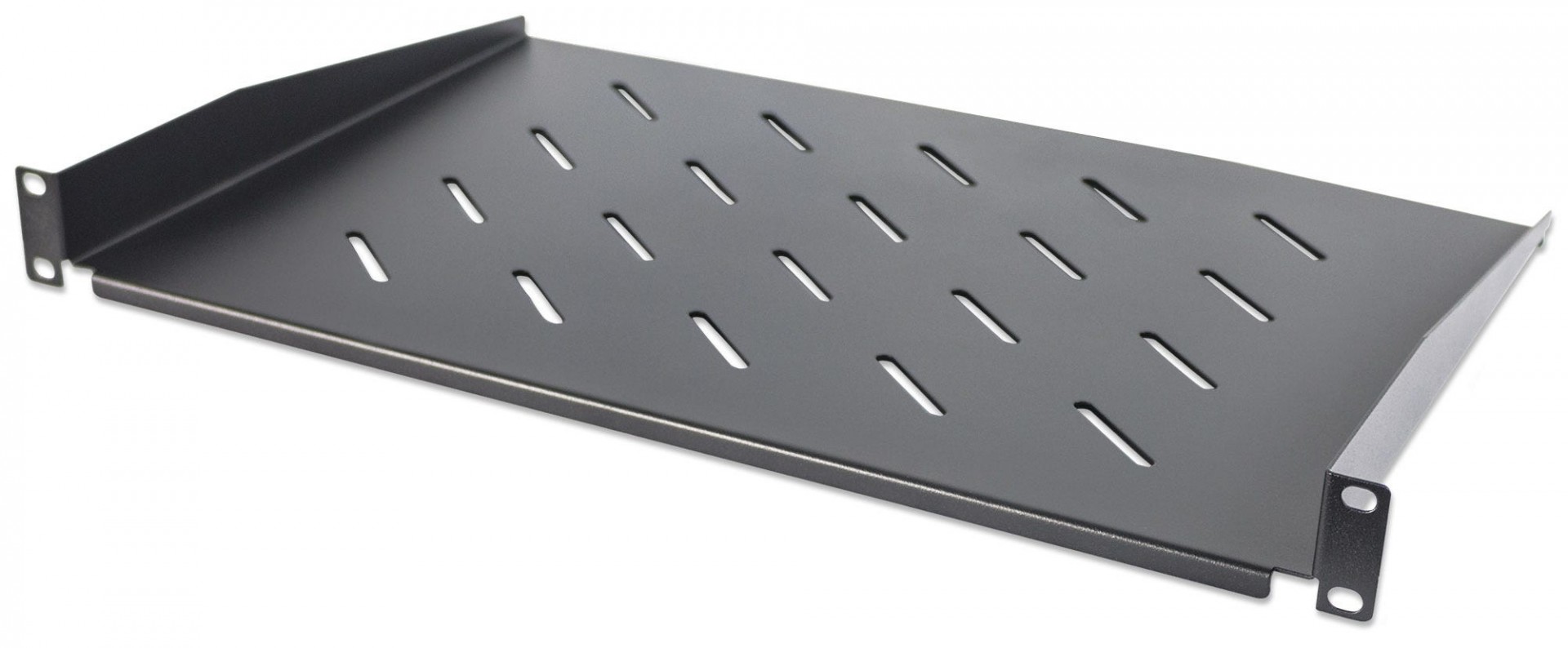 Intellinet 19″ Perforated Shelf 350mm Front Mount 1U – Black