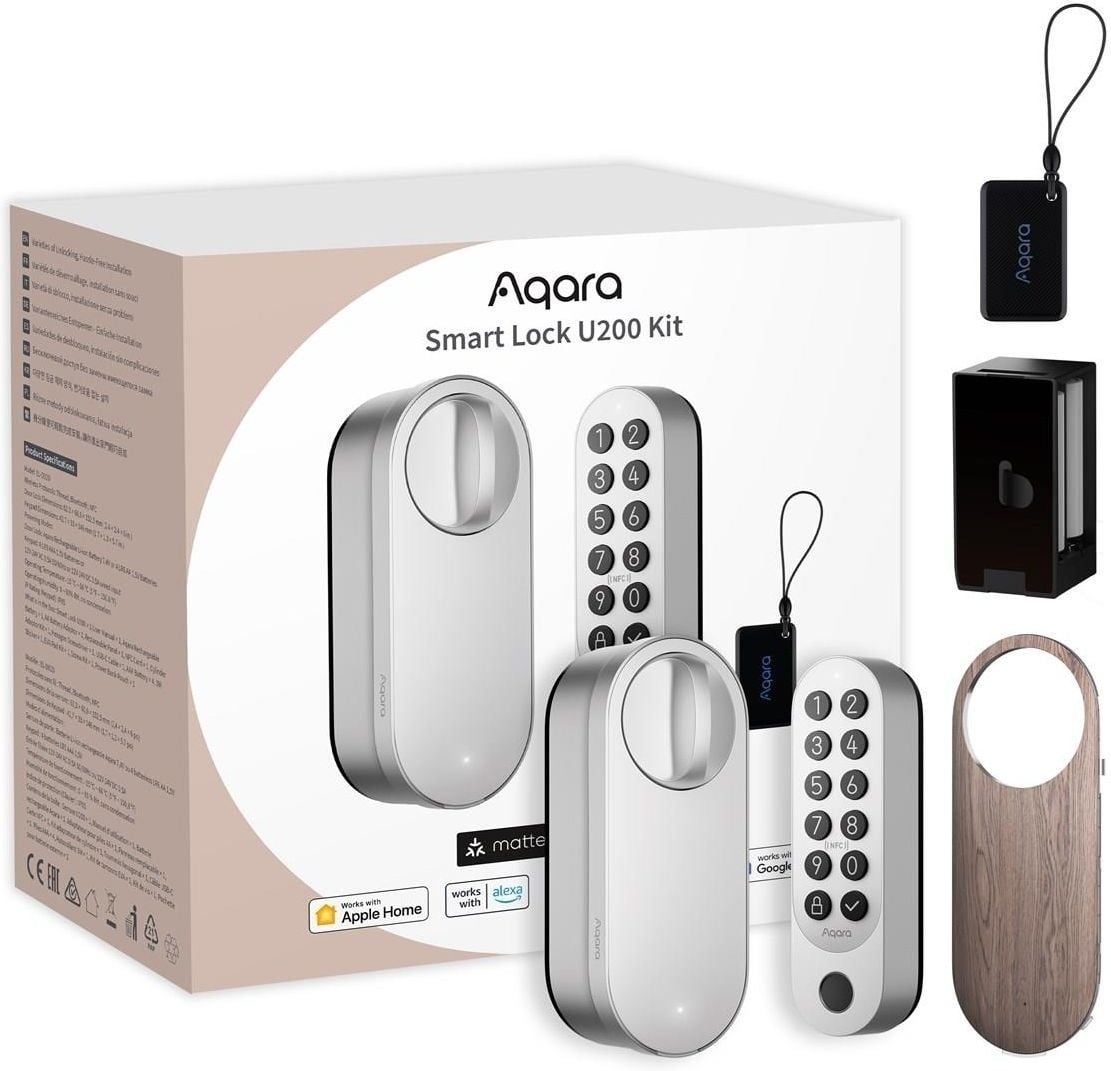 Aqara EL-D02DS Smart Lock U200 Kit Silver Smart Door Lock HomeKit