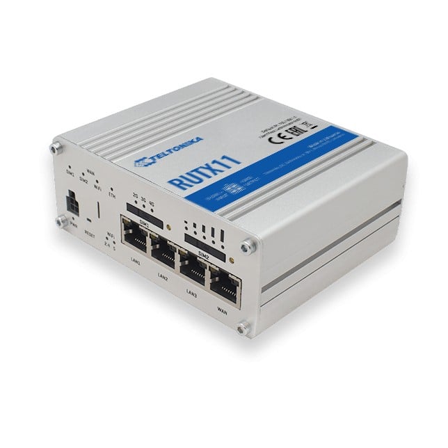 Teltonika RUTX11 Enterprise Dual-SIM LTE, Dual-Band WiFi 802.11ac, Bluetooth Router