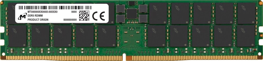 Micron RDIMM DDR5 64GB 2Rx4 5600MHz PC5-44800 ECC REGISTERED | MTC40F2046S1RC56BR