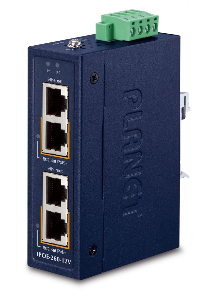 Planet IPOE-260-12V Gigabit Ethernet PoE Switch Wall Mountable