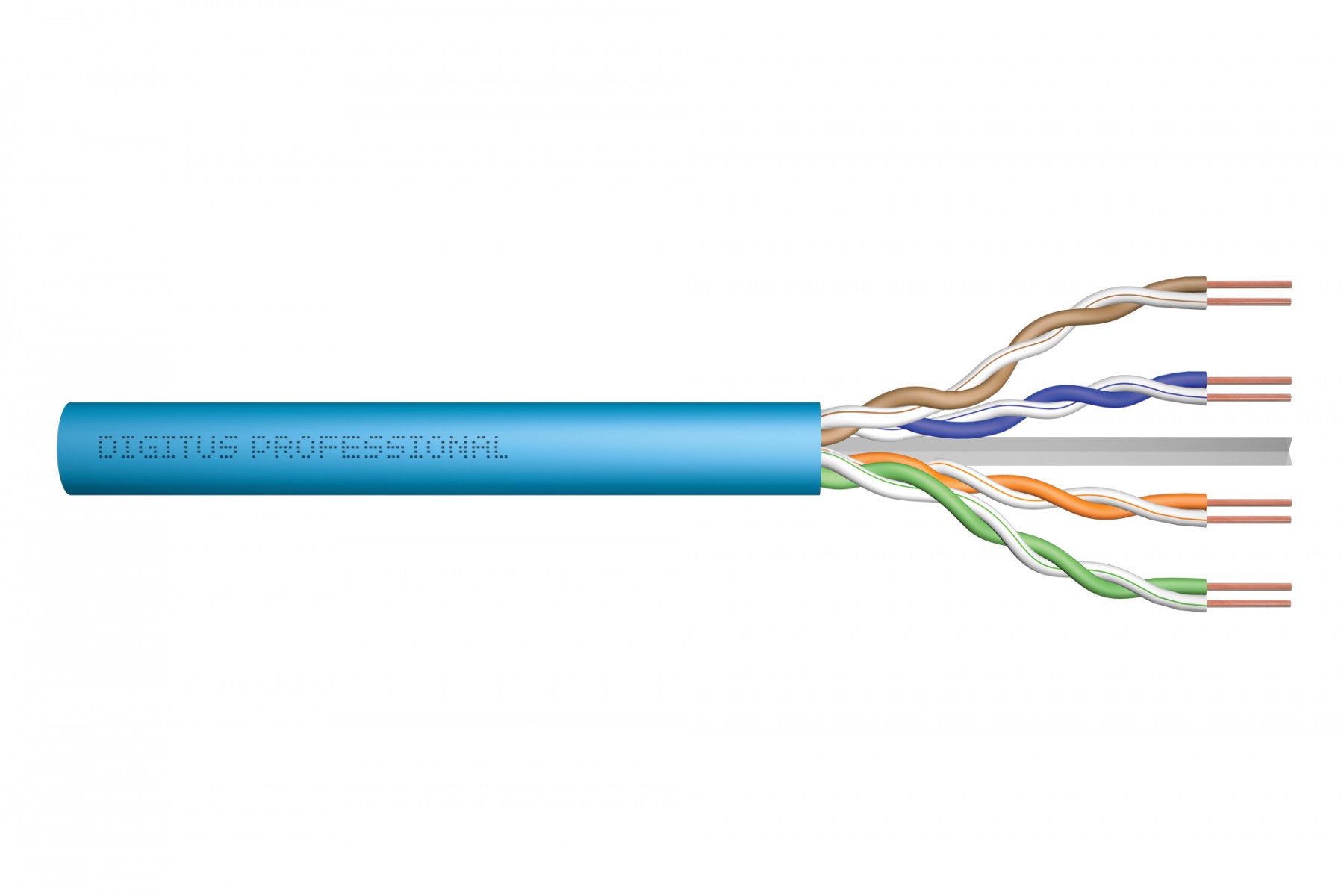 CAT 6A U-UTP installation cable, 500 MHz Eca (LSZH-1), AWG 23/1, 305 m drum, sx, blue