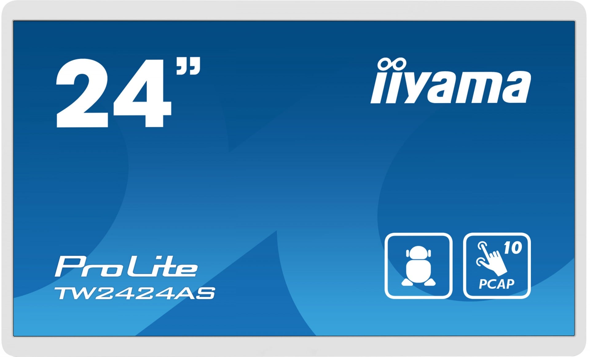 IIYAMA TW2424AS-W1 24inch WHITE Panel-PC with Android 12 CPU RK3399 4GB Storage 32GB In-Cell PCAP