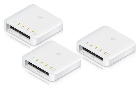 Ubiquiti USW-FLEX-3 Networks UniFi Switch Flex (3-pack) Managed L2 Gigabit Ethernet (10/100/1000) Power over Ethernet (PoE) White