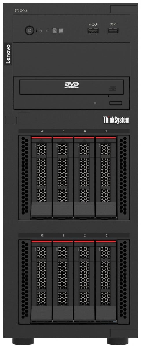 LENOVO ISG Thinksystem ST250 V3 1xIntel Xeon 6315P 4C 2.8GHz 55W 1x16GB 1Rx8 SW RD 1x800W