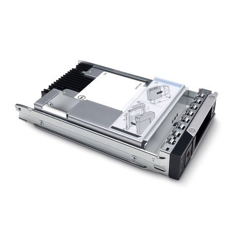 Dell 960GB SSD SATA Mixed Use 6Gbps 512e 2.5in with 3.5in Hybrid Carrier, Hot-plug